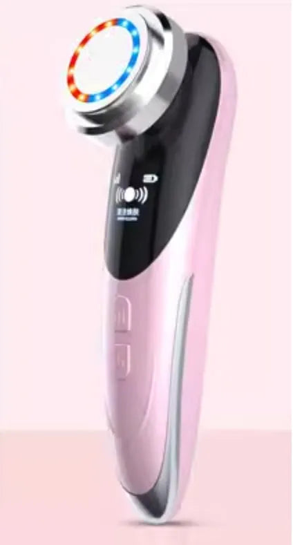 Beauty instrument cleanser in rose pink with 48x55x153mm size and 3 gear settings