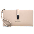 Long women's wallet simple clutch in PU leather solid colour 19.5 x 11 x 2.5 cm with coin purse