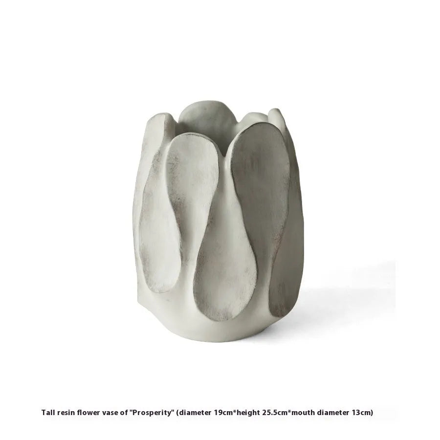 Irregular handmade ceramic vase for flower arrangements in living room or desktop settings