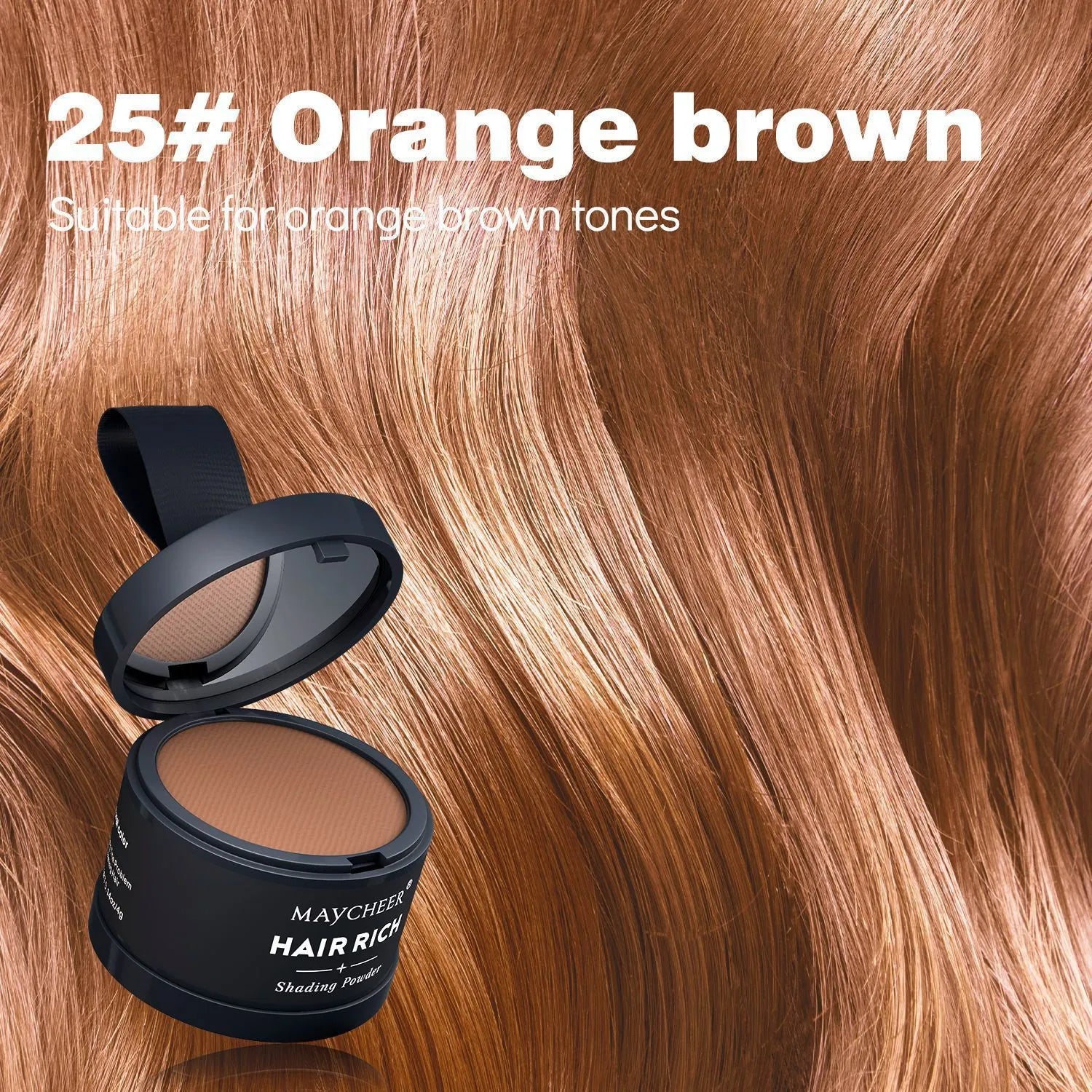 Hairline sculpting contour powder in plastic compact with dual-use brow and hairline fill, 4g net content
