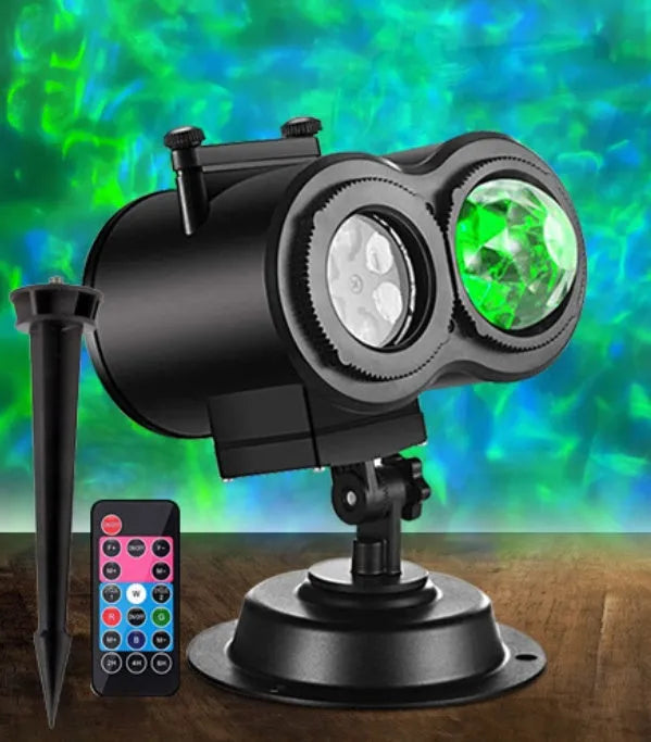 Outdoor double-tube animated watermark garden light with IP65 waterproof rating.