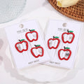 Children's plastic cartoon fruit hairpins in apple, cherry, and strawberry styles, gentle on hair