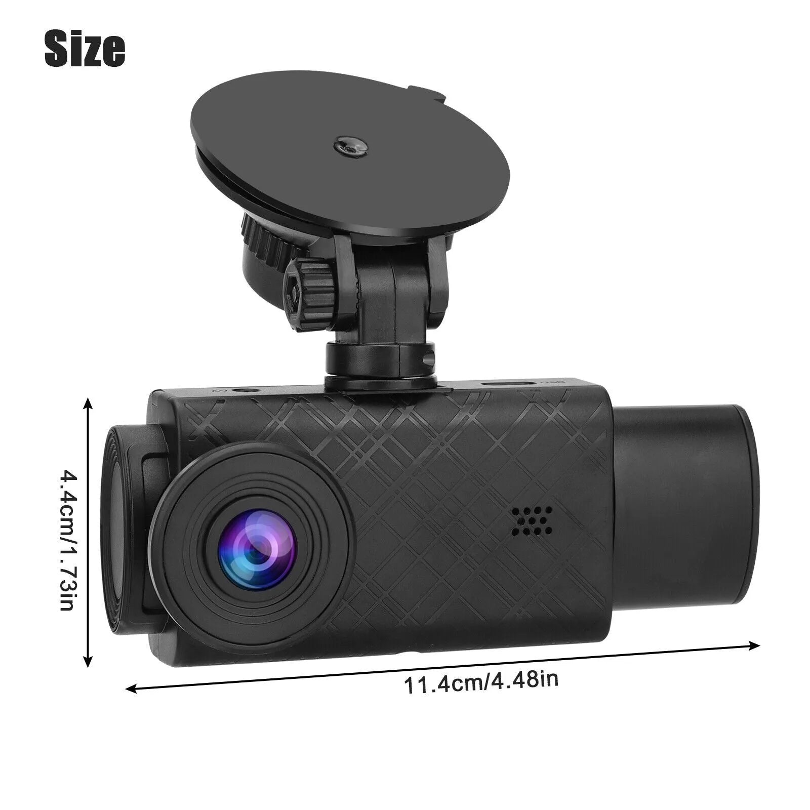 2 inch screen 1080P dashcam black plastic car recorder with 170 degree wide angle lens