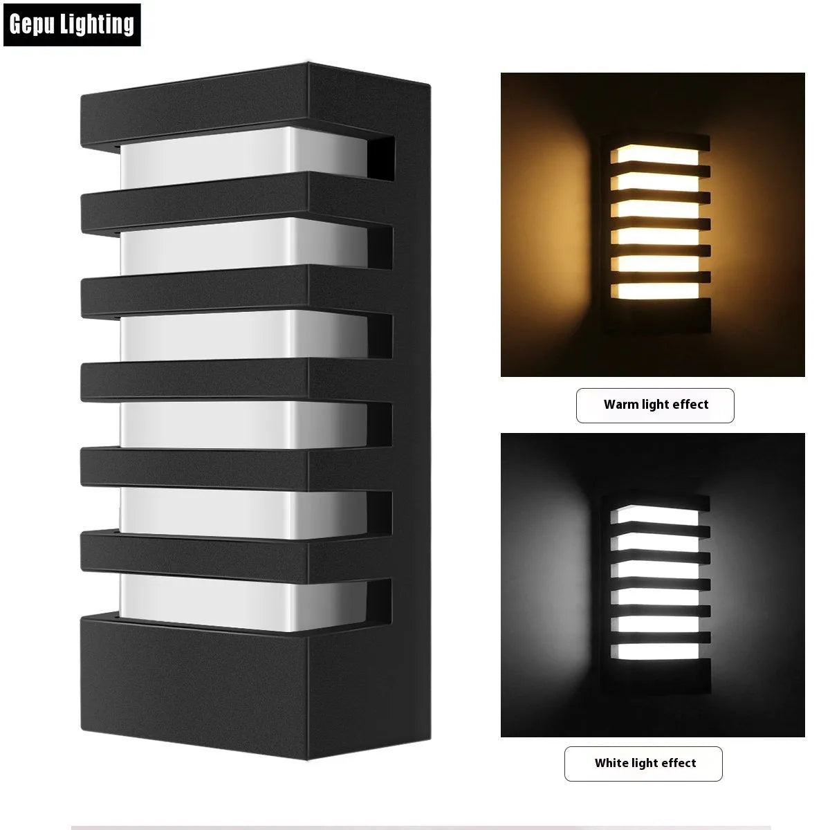 Modern minimalist aluminium outdoor wall lamp mounted on an exterior wall.