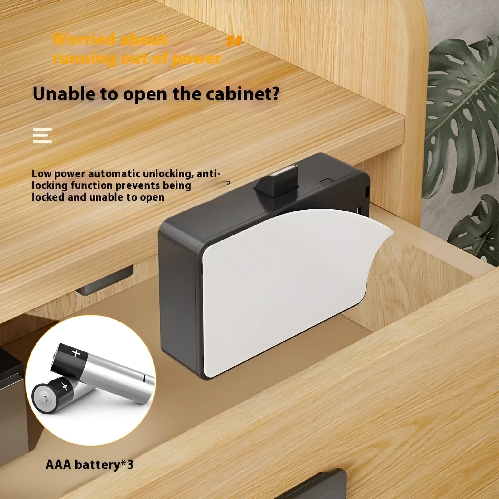 F079 no-drill removable drawer and wardrobe lock with key in English packaging.