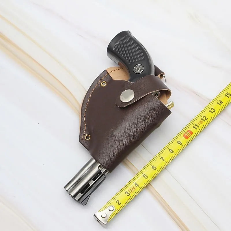 Inflatable windproof metal lighter with direct flame in black or gold colour