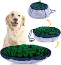 Blue adjustable snuffle mat for large dogs measuring 80cm across