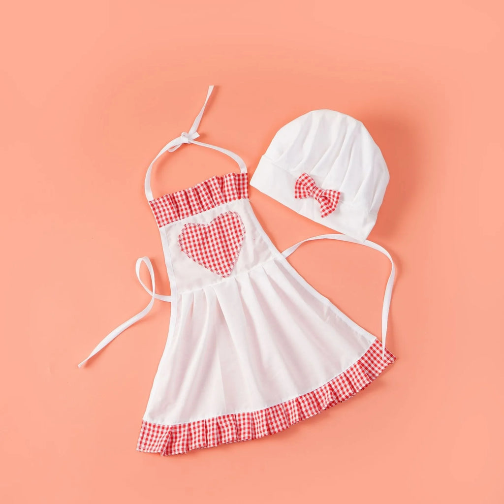 Baby photography chef costume set in sweet style polyester suit for children performance wear