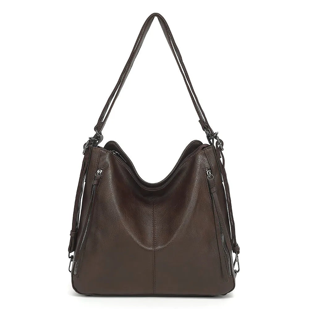 Travel multi-functional shoulder messenger bag in PU with square vertical shape and sandwich pocket, available in multiple colours