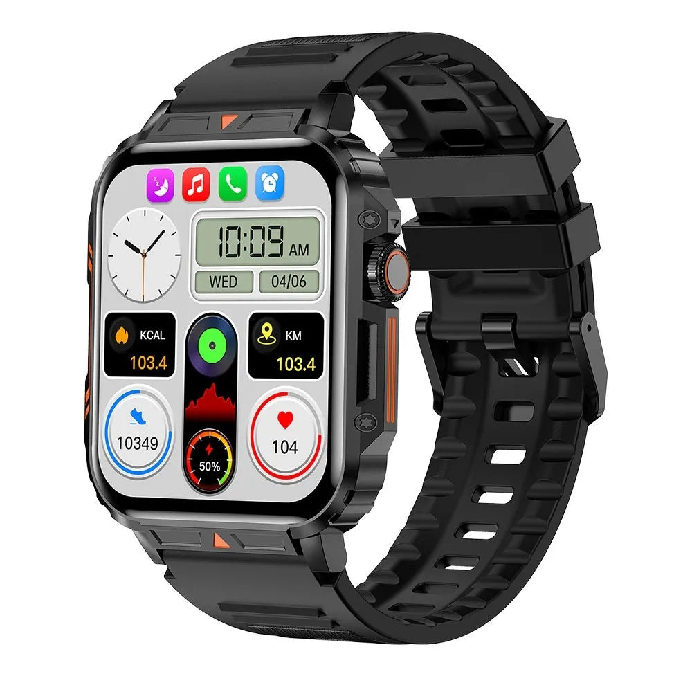Smart wireless call sport step counting watch with heart rate monitor in black, white, pink, green colours