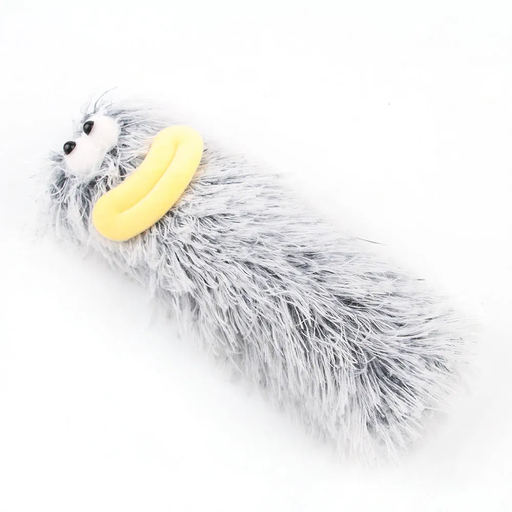 Interactive plush cat toy pillow with crinkle sound and catnip filling in assorted colours