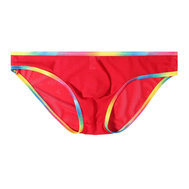 Mesh transparent quick-drying nylon panties for women in solid colour, breathable brief style