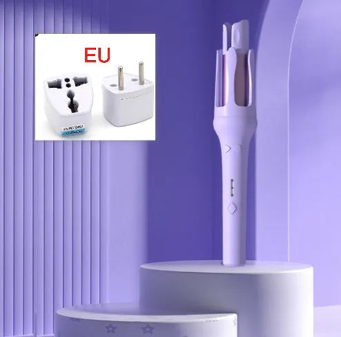 Automatic hair curler with 32mm ceramic barrel in white and pink colour option