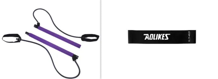 Natural latex tension band elastic band for resistance exercise in black colour
