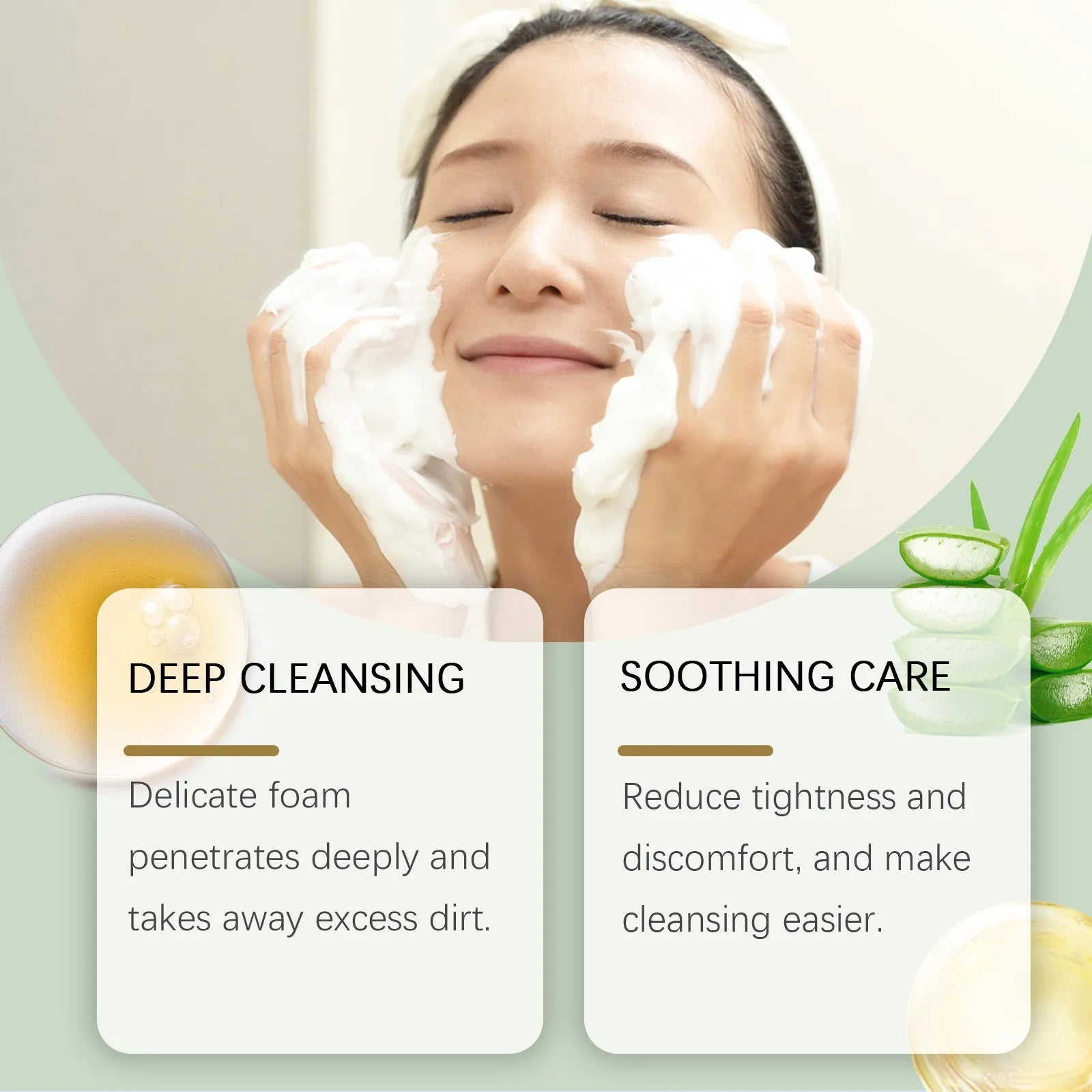 Centella Asiatica Soothing Facial Cleanser 120g tube for sensitive skin with botanical extracts
