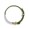 Hetian jade and sterling silver Chinese national fashion bracelet with electroplated cord