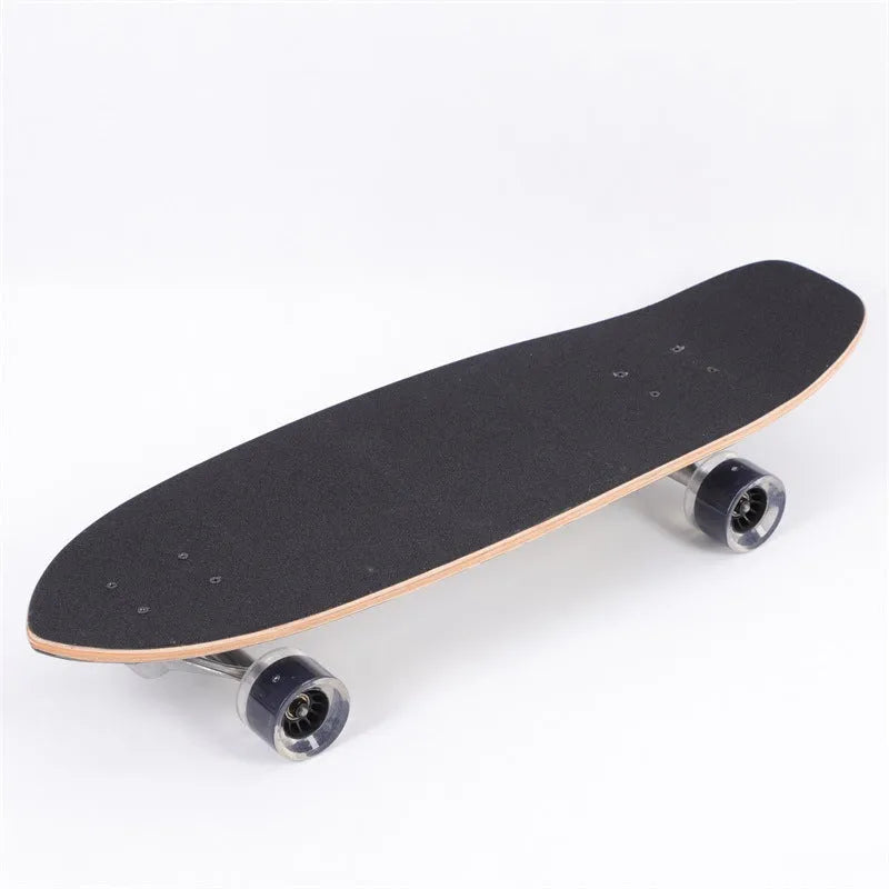 White maple wood street scooter skateboard, 31 inches long
