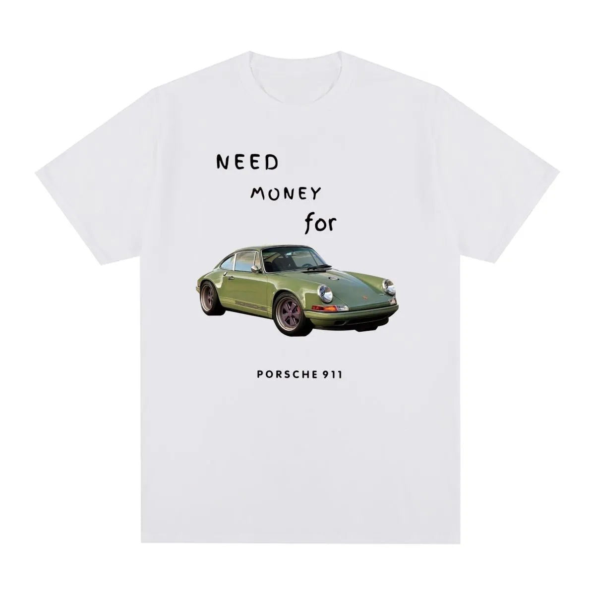 Men's vintage style cotton T-shirt in gray, short sleeves, retro artistic design, sizes XS to 3XL