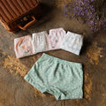 Girls cotton boxer briefs 5-pack in multicolour XINGX design on white background