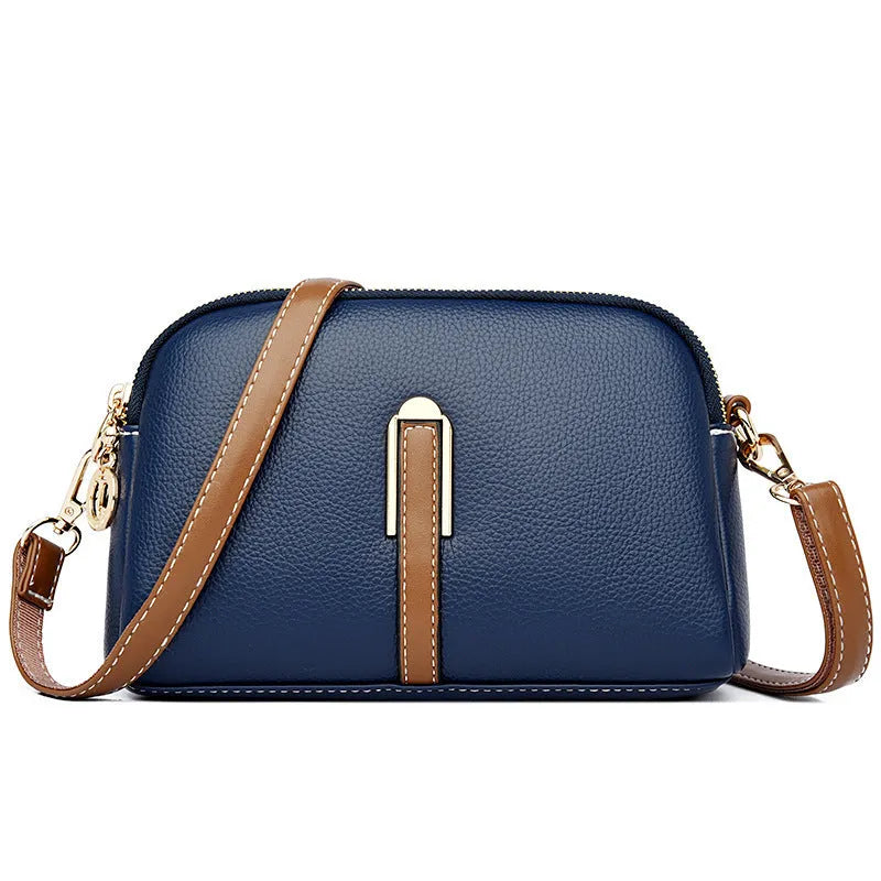 Small solid colour PU shell shoulder bag and coin purse in black blue khaki apricot grey red
