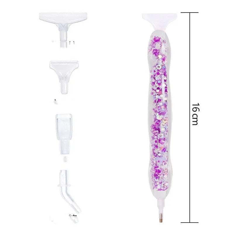 Luminous resin dot drill pen for diamond painting with glow-in-the-dark tip and modern simple style