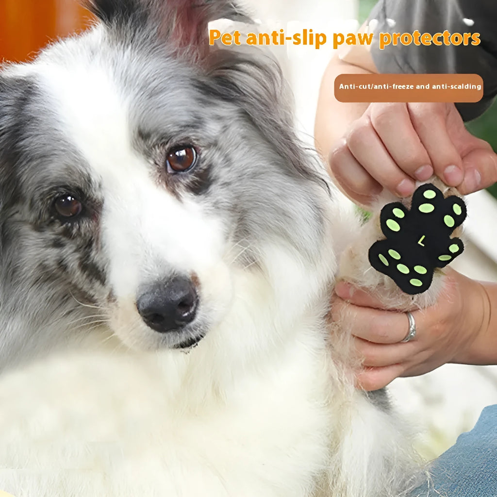 Breathable invisible claw pad footstickers for dog paw protection in S and M sizes
