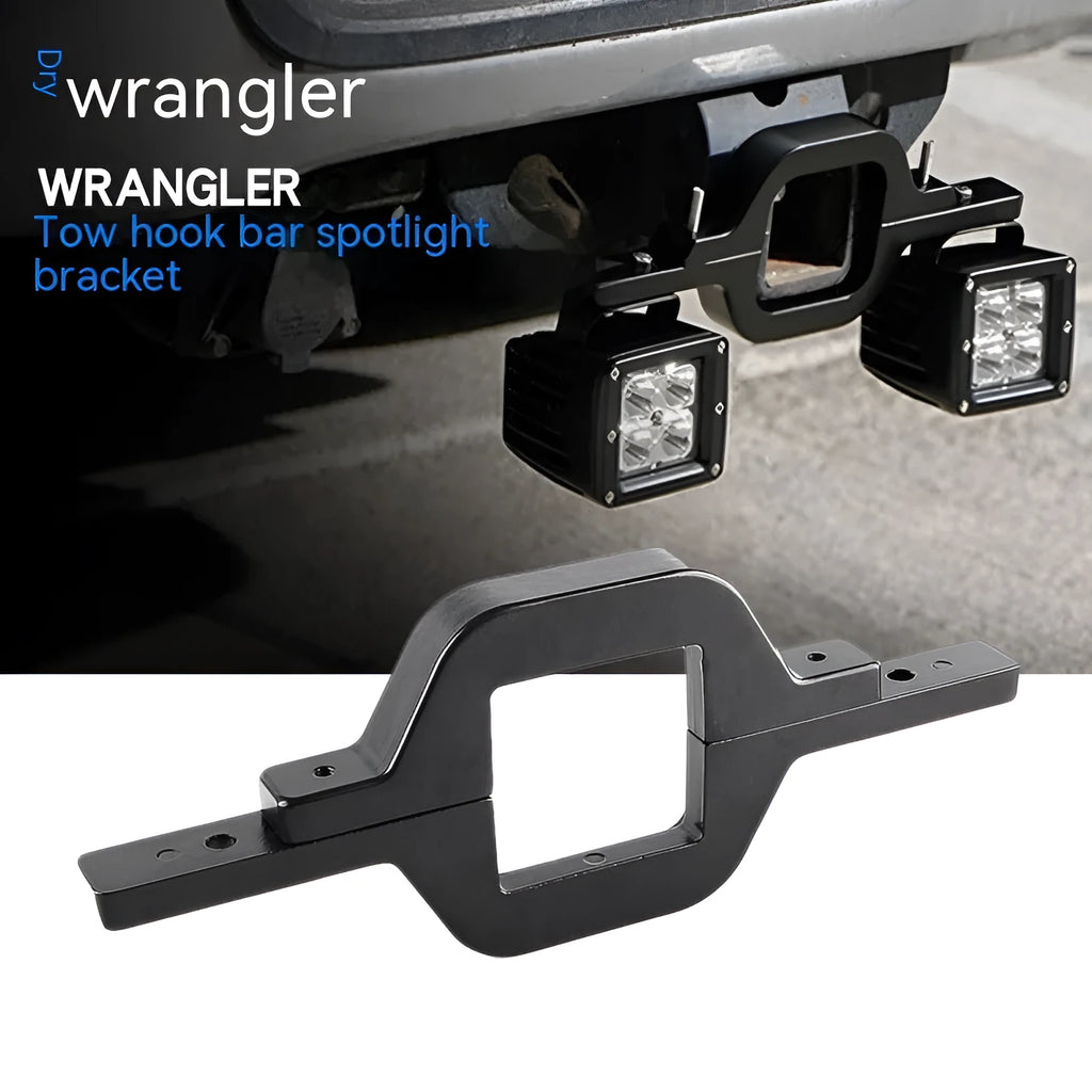 Black aluminium alloy LED light mounting bracket for Wrangler Jeep vehicles