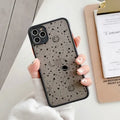 Black and white Star Universe iPhone case shell shown next to compatible iPhone models like XR, 12, and 13.