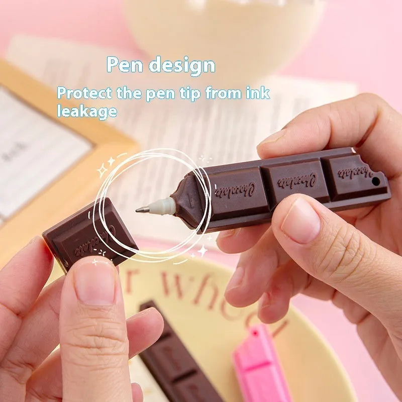 Chocolate ballpoint pen with 0.5mm tip in creative simulation food design