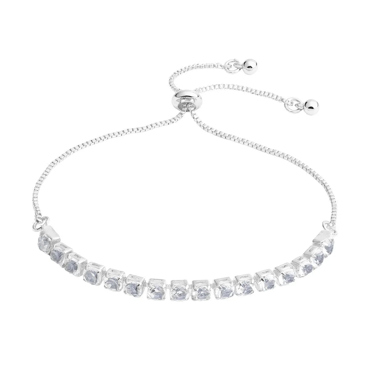 Micro-studded claw chain simple bracelet in metal with electroplated finish, unisex geometric round and dot stud design.