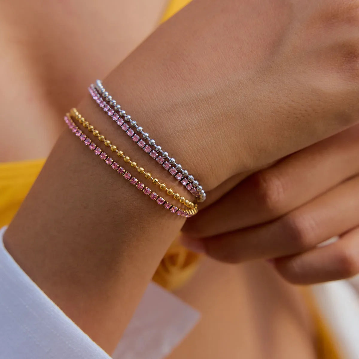 18K gold stainless steel claw chain bracelet for women, geometric design, three colour options JDB0204012 JDB0204012-S JDB0204004-S