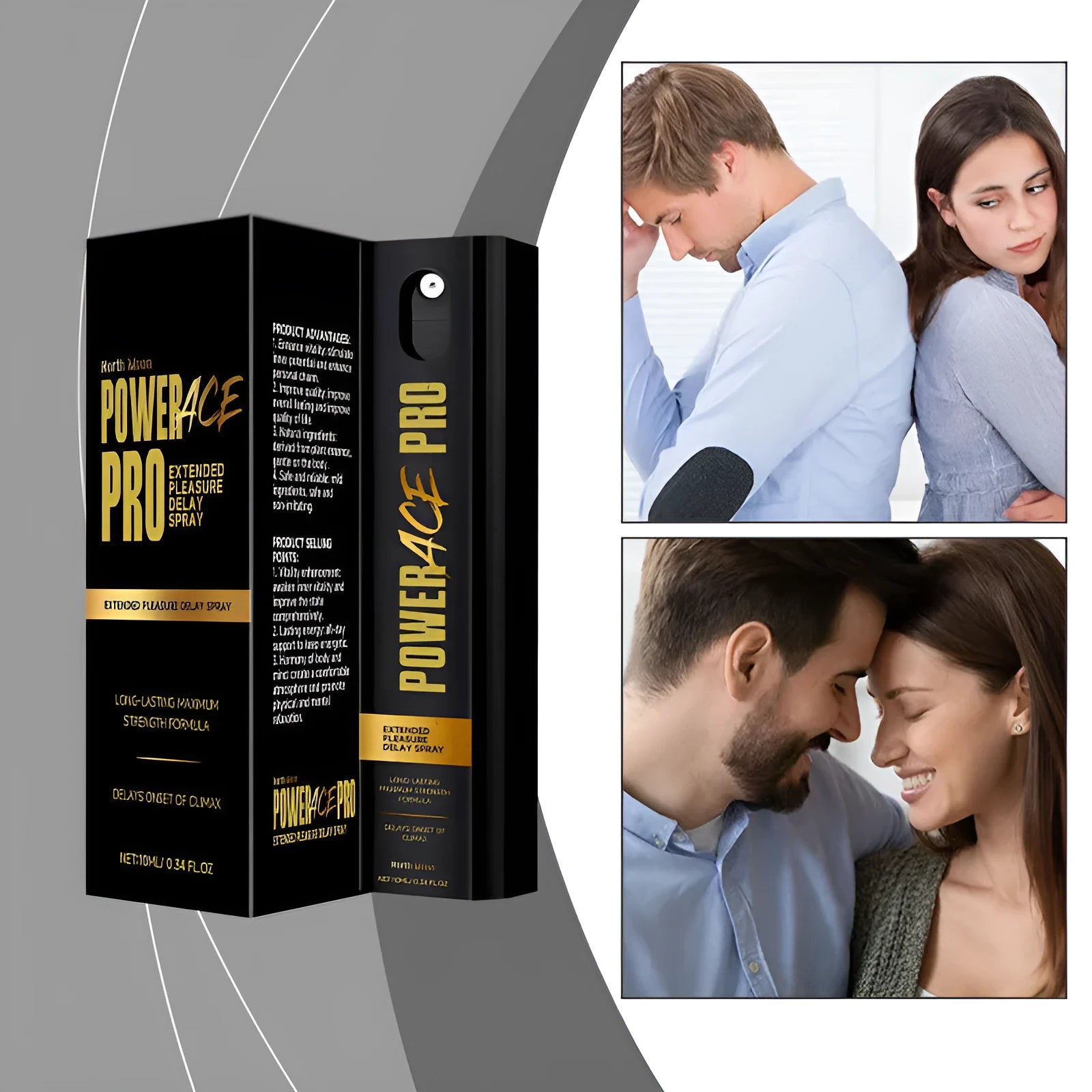 Men's body moisturising spray bottle with plant extracts, 10ml capacity