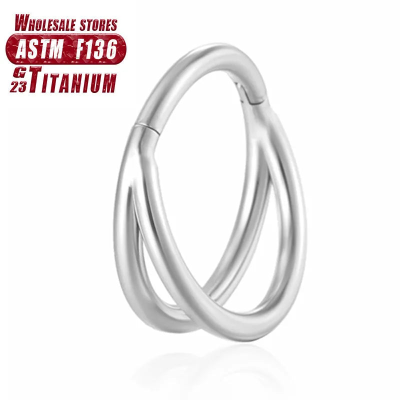 Titanium alloy nose ring F136 piercing jewellery in multiple colours and sizes