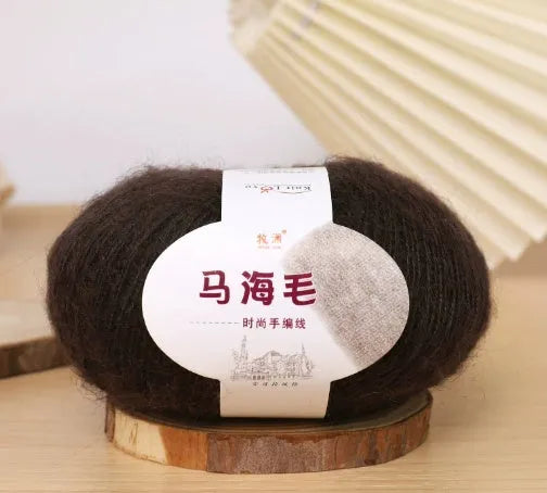 Mohair wool ball for DIY scarf knitting in multiple colour options