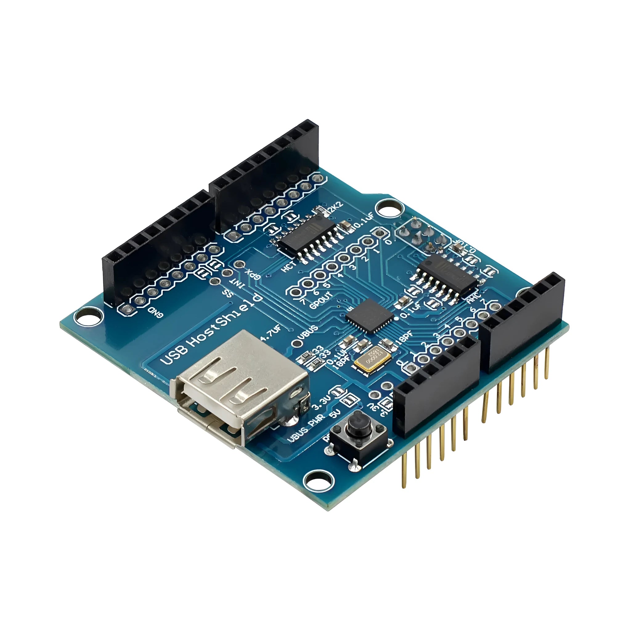 USB Host Shield board compatible with Google ADK and Arduino Mega 2560 supporting Android USB accessory development
