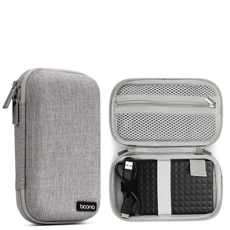 Black Oxford cloth 2.5-inch hard disk protective cover with sewing construction