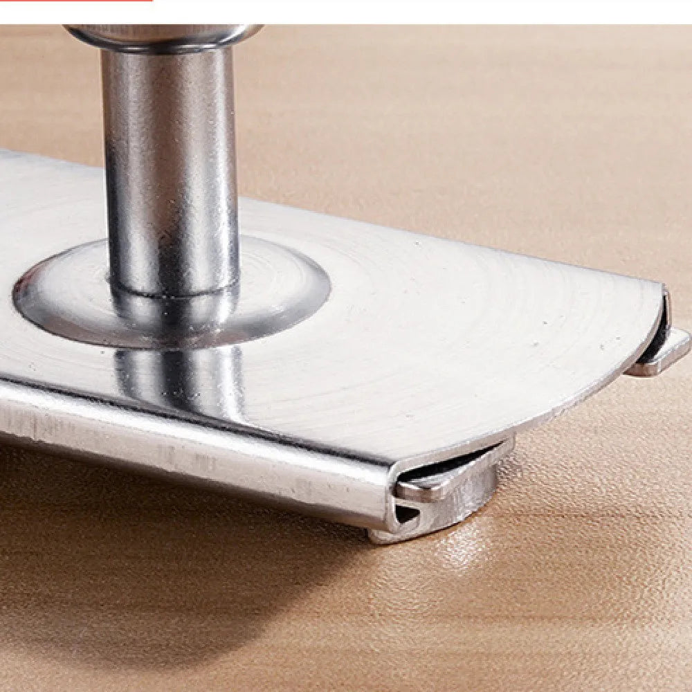 Adjustable jar opener stainless steel with collapsible body, white colour, 8.5x6 cm compact kitchen tool