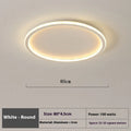 Minimalist LED ceiling lamp in black, gold or white finish with adjustable tricolour lighting