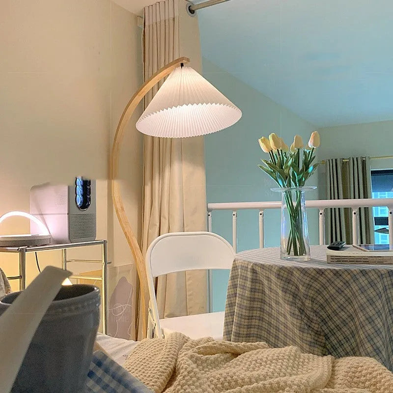 Retro vertical table lamp with three-colour variable light on sofa edge