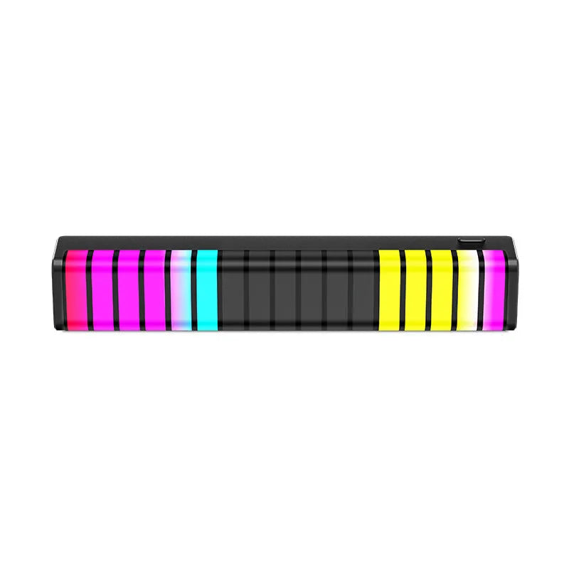 Voice-activated rhythm car mood light in bright colour, ABS strip design for air outlet USB power