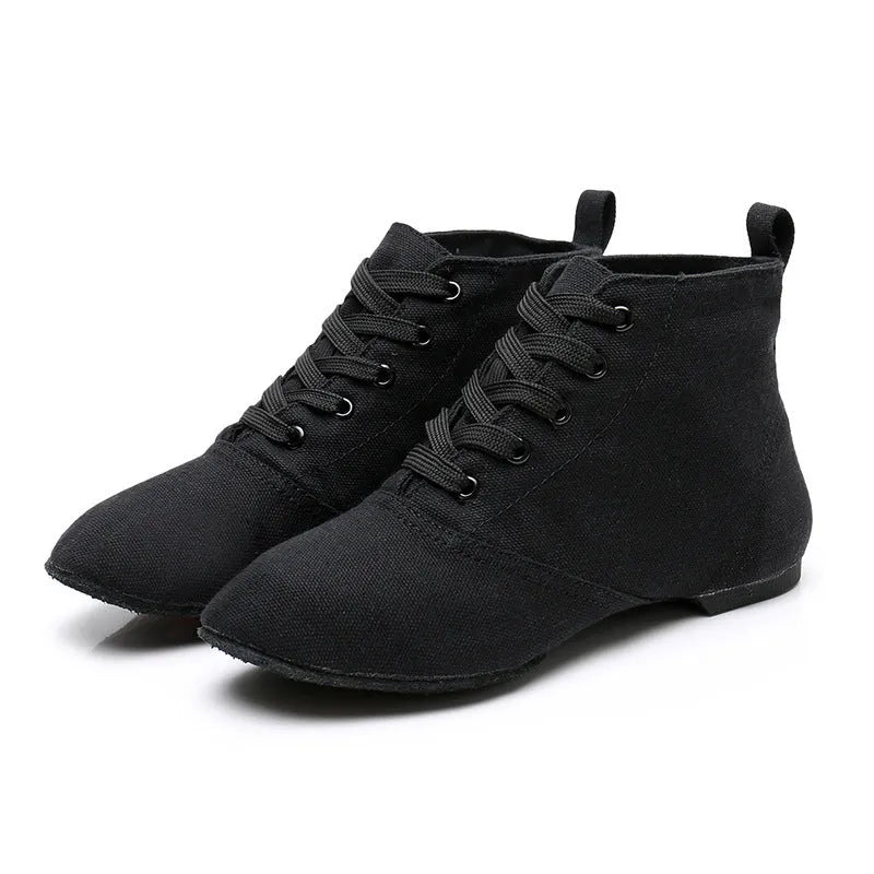 Genuine leather ballet shoes with cowhide suede sole in pigskin outsole colour on a dance studio floor
