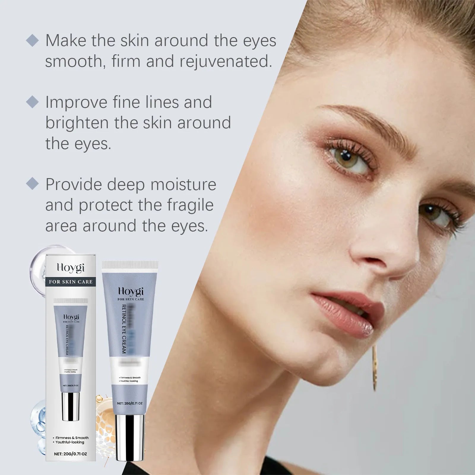 20g tube of retinol eye cream for moisturising the eye area.