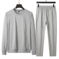 Spring autumn men casual tracksuit set no metal drawstring pockets polyester knit black gray light gray coat and trousers