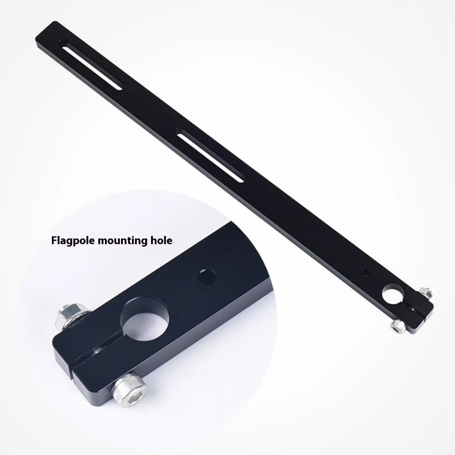 Aluminium alloy telescopic flagpole for motorcycle with Crow Thread Edition colour and warning light