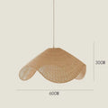 Handmade rattan and willow pastoral chandelier with LED light in 60cm, 80cm, or 100cm diameter