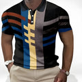 Summer men's casual retro loose fit short sleeve top in polyester, available in sizes S to 5XL