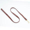 Roran PU leather dog leash in black or maroon with adjustable length options