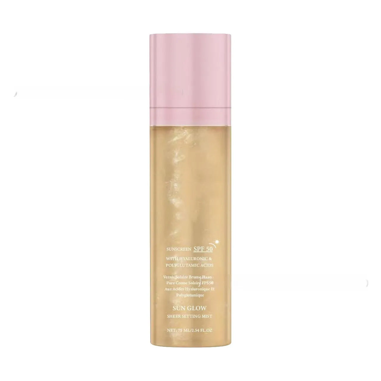 75ml bottle of light texture makeup moisturising and nourishing facial spray on a white background
