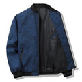 Men's autumn fashion casual jacket with floral pattern in gray, available in sizes M to 4XL, made from polyester