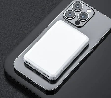 Black and white heating vest power bank measuring 97x64x14mm with capacity options